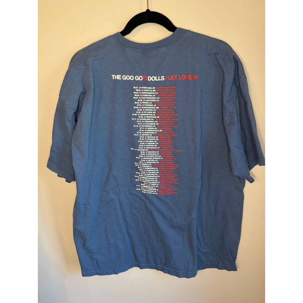 Goo Goo Dolls 2006 Let Love In Tour T Shirt Blue Graphic Tee XL - Picture 4 of 5